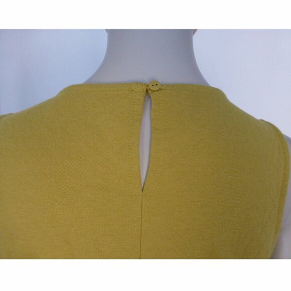Mango MNG Viscose Blend Sleeveless Mustard Color Top - Picture 8 of 12